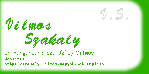 vilmos szakaly business card